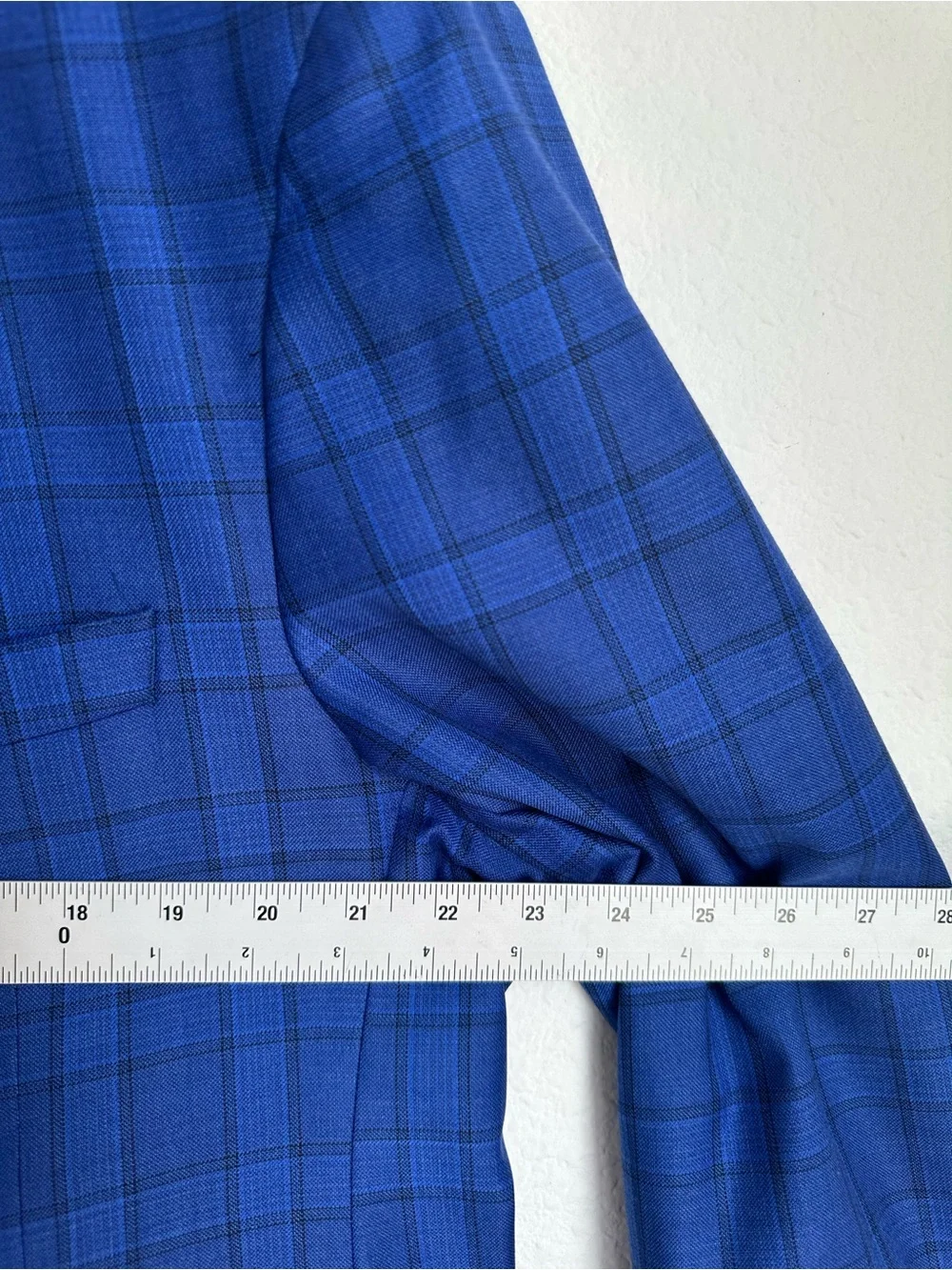 Robert Talbott Carmel Loro piana Wool blazer‎ blue plaid 46T s130 Sport Coat